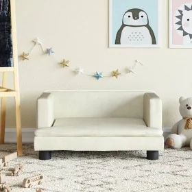 Sofá para niños de terciopelo crema 60x40x30 cm de , Mobiliario para bebés y niños pequeños - Ref: Foro24-3196323, Precio: 66...