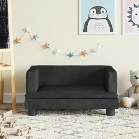 Sofá para niños de terciopelo negro 60x40x30 cm by , Baby and Toddler Furniture - Ref: Foro24-3196321, Price: 66,40 €, Discou...
