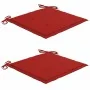 Set de bistró 3 pzas con cojines rojos madera maciza teca von , Gartensets - Ref: Foro24-3063231, Preis: 200,47 €, Rabatt: %
