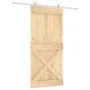 Puerta corredera con herrajes madera maciza de pino 95x210 cm von , Türen - Ref: Foro24-3203042, Preis: 225,39 €, Rabatt: %