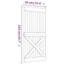 Puerta corredera con herrajes madera maciza de pino 95x210 cm von , Türen - Ref: Foro24-3203042, Preis: 225,39 €, Rabatt: %
