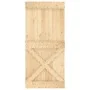 Puerta corredera con herrajes madera maciza de pino 95x210 cm de , Puertas - Ref: Foro24-3203080, Precio: 229,37 €, Descuento: %