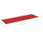 Tumbona doble y cojines rojo tinto madera pino impregnada by , Loungers - Ref: Foro24-3065885, Price: 215,96 €, Discount: %