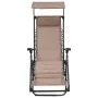 Tumbona plegable de textilene taupe de , Tumbonas - Ref: Foro24-312469, Precio: 115,91 €, Descuento: %