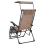Tumbona plegable de textilene taupe de , Tumbonas - Ref: Foro24-312469, Precio: 115,91 €, Descuento: %