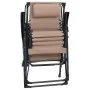 Tumbona plegable de textilene taupe de , Tumbonas - Ref: Foro24-312469, Precio: 115,91 €, Descuento: %