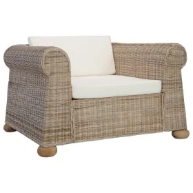 Sillón con cojines ratán natural de , Sillones - Ref: Foro24-283072, Precio: 381,88 €, Descuento: %