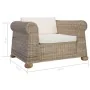 Sillón con cojines ratán natural de , Sillones - Ref: Foro24-283072, Precio: 381,88 €, Descuento: %