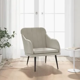Sillón de terciopelo gris claro 63x76x80 cm de , Sillones - Ref: Foro24-351454, Precio: 98,91 €, Descuento: %