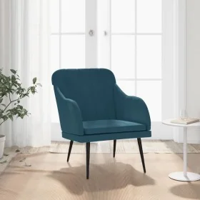 Sillón de terciopelo azul 63x76x80 cm de , Sillones - Ref: Foro24-351463, Precio: 91,46 €, Descuento: %