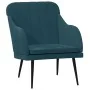 Sillón de terciopelo azul 63x76x80 cm de , Sillones - Ref: Foro24-351463, Precio: 91,46 €, Descuento: %