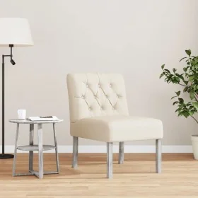 Silla tapizada con botones lino de , Sillas poltrona - Ref: Foro24-352462, Precio: 85,64 €, Descuento: %