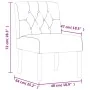 Silla tapizada con botones lino de , Sillas poltrona - Ref: Foro24-352462, Precio: 85,64 €, Descuento: %