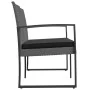 Banco jardín 2 plazas cojines PP aspecto de ratán gris oscuro de , Bancos de jardín - Ref: Foro24-360211, Precio: 111,34 €, D...