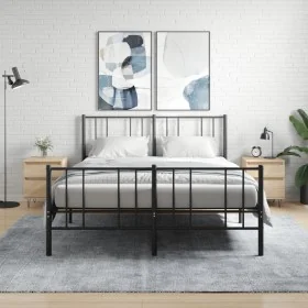 Mesitas noche 2 uds madera ingeniería roble Sonoma 40x35x50 cm by , Nightstands - Ref: Foro24-830675, Price: 73,34 €, Discoun...