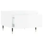 Mesa de centro madera de ingeniería blanco brillo 50x46x35 cm by , Coffee table - Ref: Foro24-830848, Price: 40,17 €, Discoun...