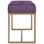 Banco 80 cm terciopelo morado de , Bancos para recibidores y almacenamiento - Ref: Foro24-247557, Precio: 92,95 €, Descuento: %
