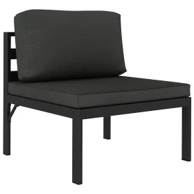 Sofá modular central con cojines aluminio antracita by , Modular outdoor sofas - Ref: Foro24-49240, Price: 176,06 €, Discount: %
