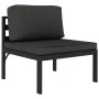 Sofá modular central con cojines aluminio antracita de , Sofás modulares de exterior - Ref: Foro24-49240, Precio: 176,06 €, D...