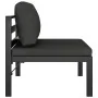 Sofá modular central con cojines aluminio antracita de , Sofás modulares de exterior - Ref: Foro24-49240, Precio: 176,06 €, D...