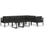 Sofá modular central con cojines aluminio antracita de , Sofás modulares de exterior - Ref: Foro24-49240, Precio: 176,06 €, D...