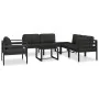 Sofá modular central con cojines aluminio antracita de , Sofás modulares de exterior - Ref: Foro24-49240, Precio: 176,06 €, D...