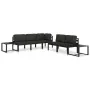 Sofá modular central con cojines aluminio antracita de , Sofás modulares de exterior - Ref: Foro24-49240, Precio: 176,06 €, D...