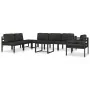 Sofá modular central con cojines aluminio antracita de , Sofás modulares de exterior - Ref: Foro24-49240, Precio: 176,06 €, D...