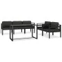 Set muebles de jardín 6 pzas y cojines aluminio gris antracita by , Garden sets - Ref: Foro24-49235, Price: 1,00 €, Discount: %