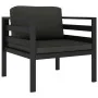 Set muebles de jardín 6 pzas y cojines aluminio gris antracita by , Garden sets - Ref: Foro24-49235, Price: 1,00 €, Discount: %