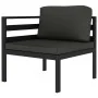 Set muebles de jardín 6 pzas y cojines aluminio gris antracita by , Garden sets - Ref: Foro24-49235, Price: 1,00 €, Discount: %