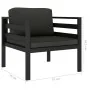 Set muebles de jardín 6 pzas y cojines aluminio gris antracita by , Garden sets - Ref: Foro24-49235, Price: 1,00 €, Discount: %