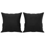 Sofá de 2 plazas con cojines cuero sintético negro 120 cm de , Sofás - Ref: Foro24-3200798, Precio: 211,62 €, Descuento: %