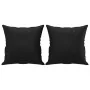 Sofá de 2 plazas con cojines cuero sintético negro 140 cm de , Sofás - Ref: Foro24-3200803, Precio: 231,85 €, Descuento: %