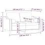 Sofá de 2 plazas con cojines tela negro 120 cm de , Sofás - Ref: Foro24-3200841, Precio: 233,71 €, Descuento: %