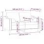 Sofá de 2 plazas con cojines tela rojo tinto 120 cm de , Sofás - Ref: Foro24-3200843, Precio: 216,07 €, Descuento: %
