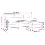 Sofá de 3 plazas con taburete de tela rojo tinto 180 cm by , Sofas - Ref: Foro24-3201079, Price: 283,06 €, Discount: %