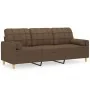 Sofá de 3 plazas con cojines tela marrón 180 cm de , Sofás - Ref: Foro24-3200793, Precio: 275,71 €, Descuento: %