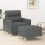 Sillón con taburete tela gris oscuro 60 cm de , Sofás - Ref: Foro24-3201066, Precio: 185,82 €, Descuento: %