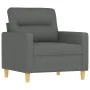 Sillón con taburete tela gris oscuro 60 cm de , Sofás - Ref: Foro24-3201066, Precio: 185,82 €, Descuento: %