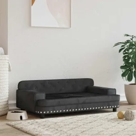 Cama para perros de terciopelo negro 90x53x30 cm de , Camas para perros - Ref: Foro24-171872, Precio: 112,03 €, Descuento: %