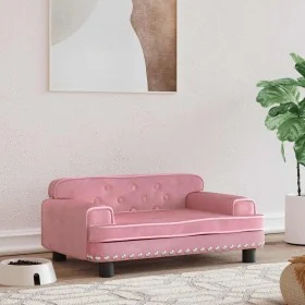 Cama para perros de terciopelo rosa 70x45x30 cm de , Camas para perros - Ref: Foro24-171885, Precio: 70,69 €, Descuento: %