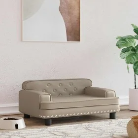 Cama para perros de cuero sintético color capuchino 70x45x30 cm de , Camas para perros - Ref: Foro24-171893, Precio: 72,90 €,...