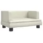 Cama para perros de cuero sintético crema 60x40x30 cm de , Camas para perros - Ref: Foro24-171914, Precio: 68,16 €, Descuento: %