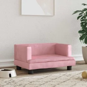 Cama para perros de terciopelo rosa 60x40x30 cm de , Camas para perros - Ref: Foro24-171909, Precio: 57,70 €, Descuento: %