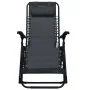 Tumbona plegable de terraza textileno negra de , Tumbonas - Ref: Foro24-47899, Precio: 99,70 €, Descuento: %