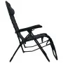 Tumbona plegable de terraza textileno negra de , Tumbonas - Ref: Foro24-47899, Precio: 99,70 €, Descuento: %