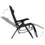 Tumbona plegable de terraza textileno negra de , Tumbonas - Ref: Foro24-47899, Precio: 99,70 €, Descuento: %