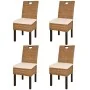 Sillas de comedor 4 unidades ratán kubu madera de mango de , Sillas de comedor - Ref: Foro24-274362, Precio: 418,21 €, Descue...