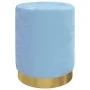 Taburete con almacenaje redondo terciopelo azul claro de , Taburetes y sillas plegables - Ref: Foro24-340291, Precio: 49,44 €...